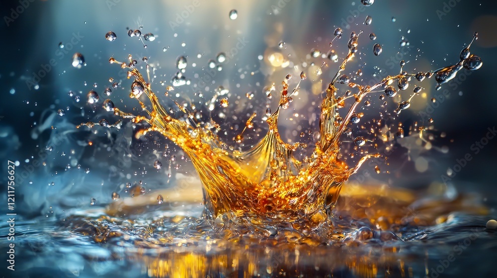 Poster ethereal water splash action nature photography dynamic environment close-up viewpoint light trails 