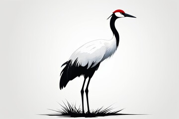Fototapeta premium there is a bird that is standing on the grass