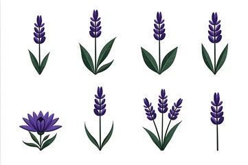 Sticker Pack: Elegant Lavender Flowers