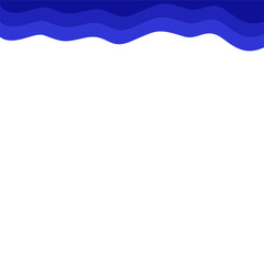 Abstract Dark Blue Top Page Border