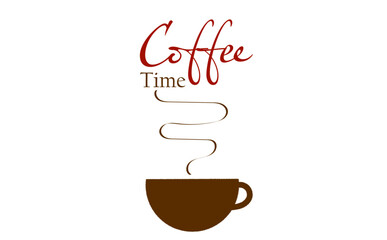 コーヒーが入ったコーヒーカップのイラストと、コーヒーをゆっくり楽しむ、Coffee Time（コーヒー時間）をイメージしたロゴマーク
