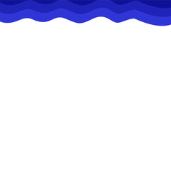 Abstract Dark Blue Top Page Border