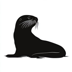 Elegant Otter Silhouette