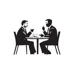 two businessman drinking coffee