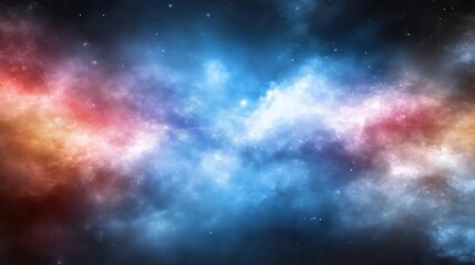 Naklejka premium Celestial Nebula Cosmic Cloudscape Starry Night