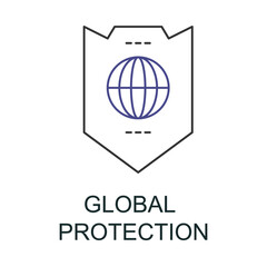 Global Protection Icon. Vector Icon Design