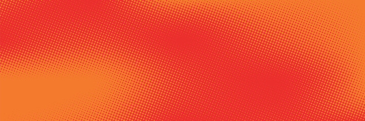 Dots halftone orange color pattern gradient texture with technology digital background. Dots pop art comics with summer background.vector ilustration