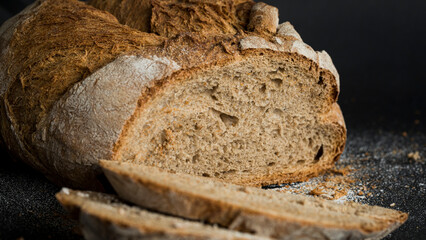 Rustic sourdough bread loaf, artisan fermented bread, and freshly baked crusty sourdough, perfect for homemade cooking and organic bakery delights