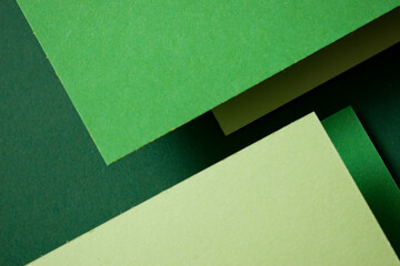 Two tone geometric green 3d background, top view
