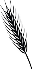 Wheat silhouette vector art, Wheat line art vector illustration, Wheat vector icon design