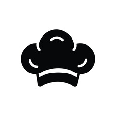 Black solid icon for chef hat