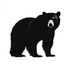 Obraz premium Silhouette of a majestic black bear