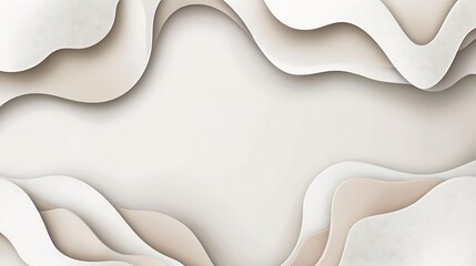 Fototapeta premium Abstract Beige and White Wave Pattern Background