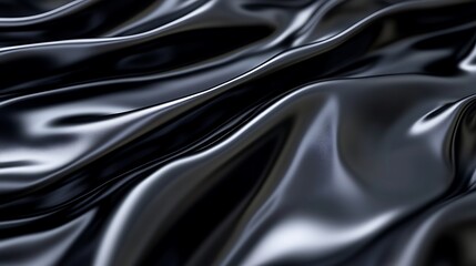 Fototapeta premium Black and Smooth Abstract Hexagonal Background for Modern and Sleek Design Concepts