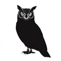 Fototapeta premium Majestic Owl in Monochrome