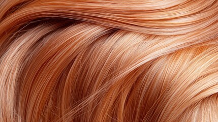 Fototapeta premium Light brown hair texture background, close-up view. Hair care ad