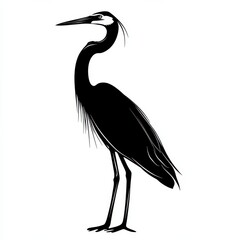 Obraz premium Elegant Heron Silhouette