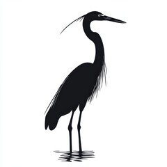 Elegant Heron Silhouette