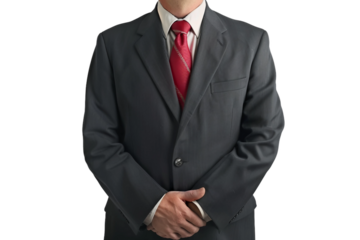 Respected Politician in Executive Attire Isolated on Transparent Background