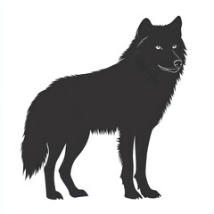 Fototapeta premium Majestic Wolf Silhouette