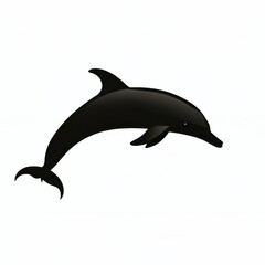 Obraz premium Black Dolphin Leaping