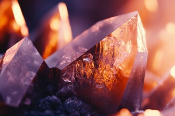 Stunning Quartz Crystals with Radiant Lighting
