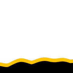 Black And Gold Wavy Footer