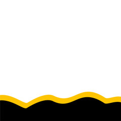 Black And Gold Wavy Footer