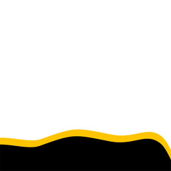 Black And Gold Wavy Footer