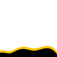 Black And Gold Wavy Footer