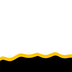 Black And Gold Wavy Footer