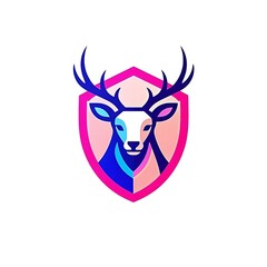 Modern Colorful Deer Head Logo