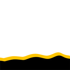Black And Gold Wavy Footer