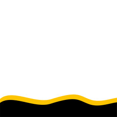 Black And Gold Wavy Footer