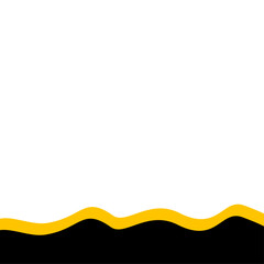 Black And Gold Wavy Footer