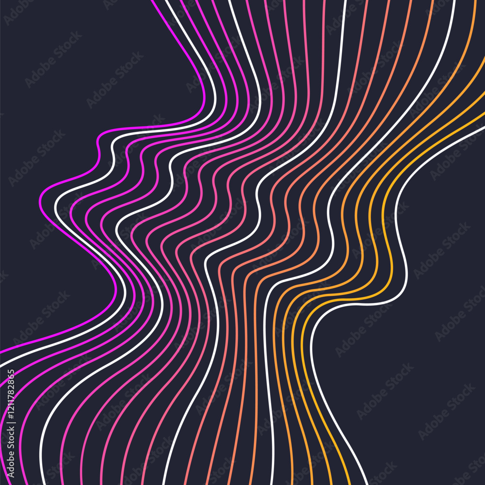 Aufkleber vector abstract background with dynamic waves, . illustration suitable for design