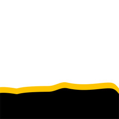 Black And Gold Wavy Footer