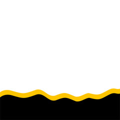 Black And Gold Wavy Footer