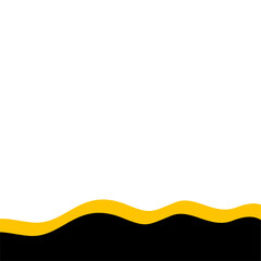 Black And Gold Wavy Footer