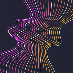 Vector abstract background with dynamic waves, . Illustration suitable for design