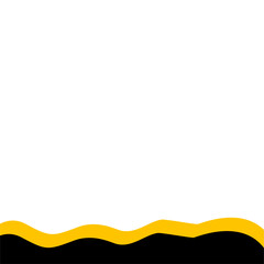 Black And Gold Wavy Footer