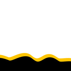 Black And Gold Wavy Footer