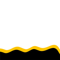 Black And Gold Wavy Footer