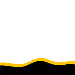 Black And Gold Wavy Footer