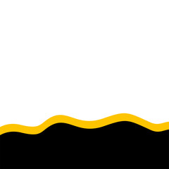 Black And Gold Wavy Footer