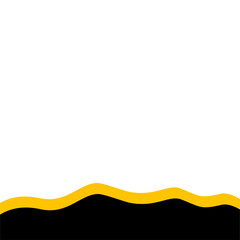 Black And Gold Wavy Footer