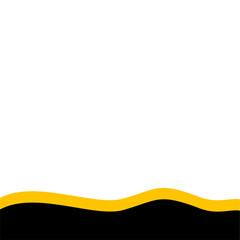 Black And Gold Wavy Footer