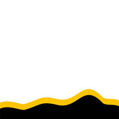 Black And Gold Wavy Footer