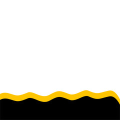 Black And Gold Wavy Footer