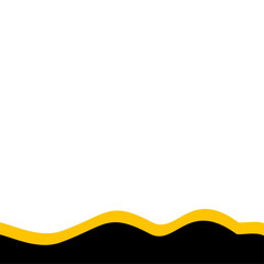 Black And Gold Wavy Footer